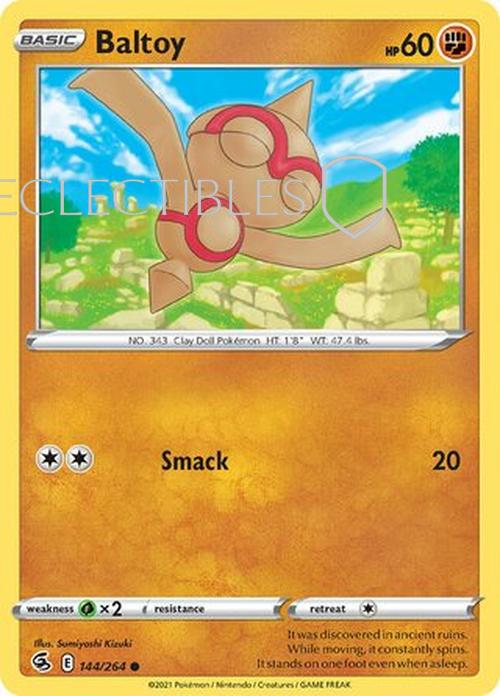 Pokemon Fusion Strike 144/264 Baltoy  Reverse Holo