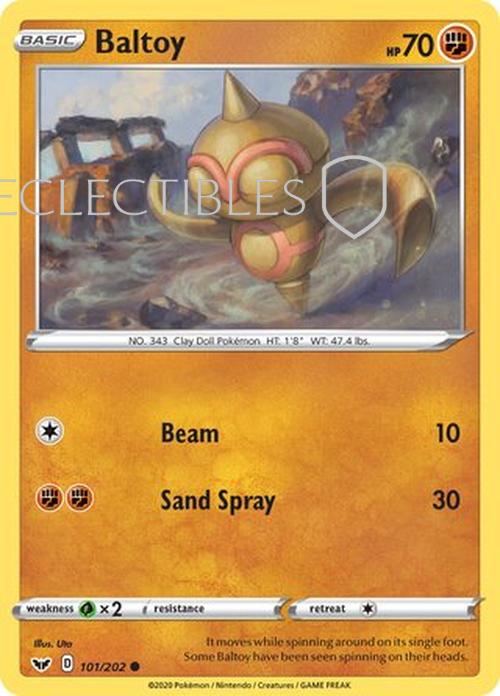 Pokemon Sword & Shield 101/202 Baltoy  Reverse Holo