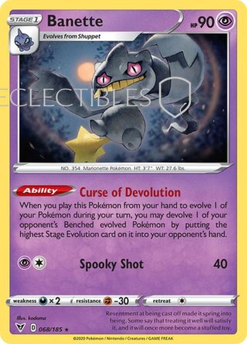 Pokemon Vivid Voltage 068/185 Banette Reverse Holo