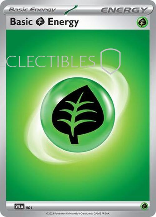 Pokemon Scarlet & Violet Energies 001 Basic Grass Energy Cosmos Holo