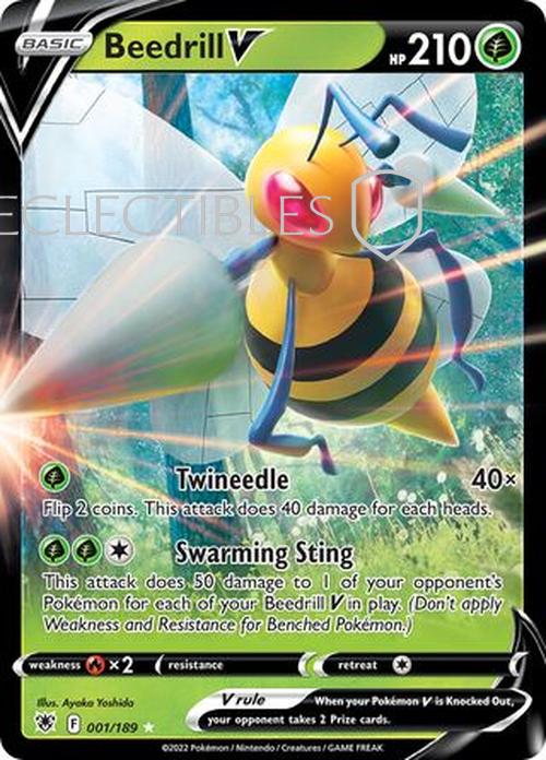 Pokemon Astral Radiance 001/189 Beedrill V