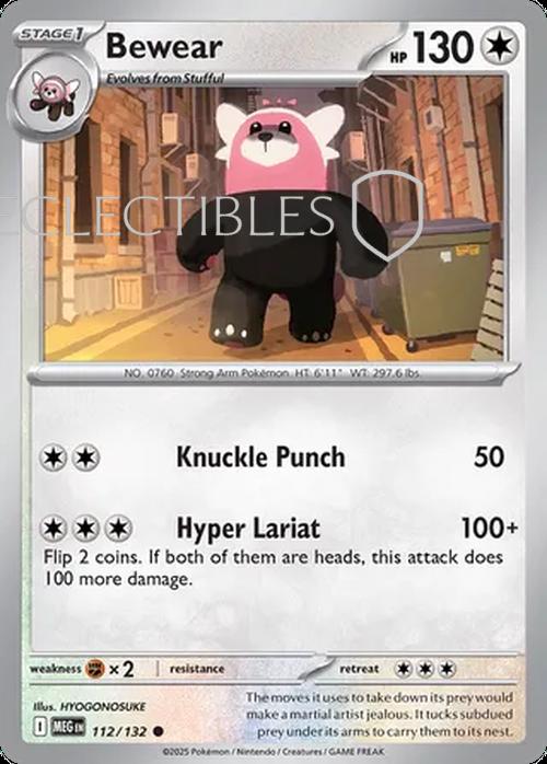 Pokemon Mega Evolutions 112/132 Bewear  Reverse Holo