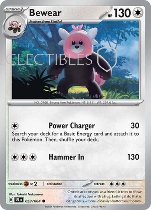 Pokemon Shrouded Fable 053/064 Bewear  Reverse Holo