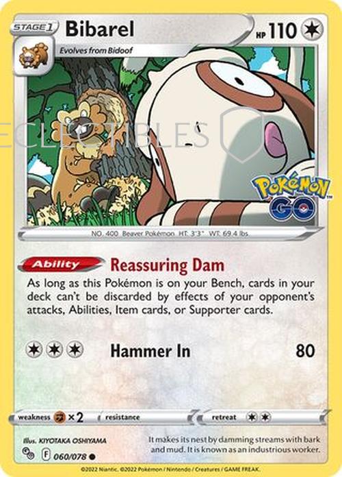 Pokemon Go 060/078 Bibarel  Reverse Holo