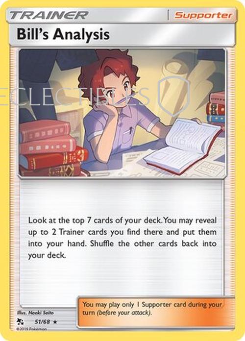 Pokemon Hidden Fates 51/68 Bill's Analysis Reverse Holo