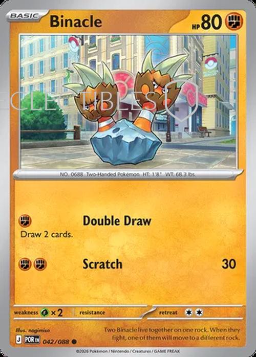 Pokemon Perfect Order 042/88 Binacle  Reverse Holo
