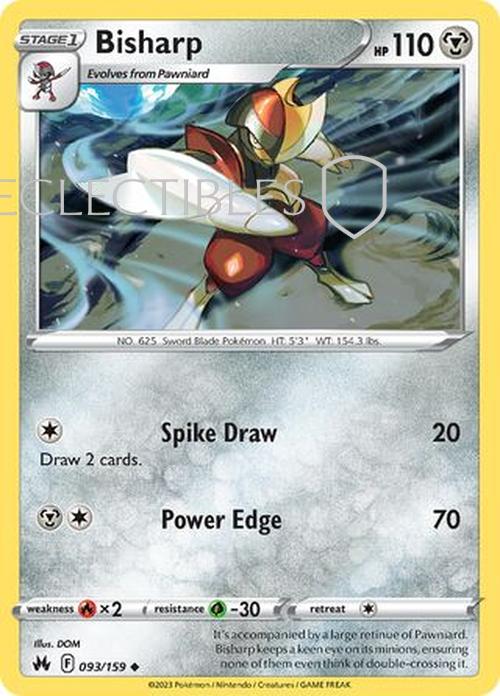 Pokemon Crown Zenith 093/159 Bisharp  Reverse Holo
