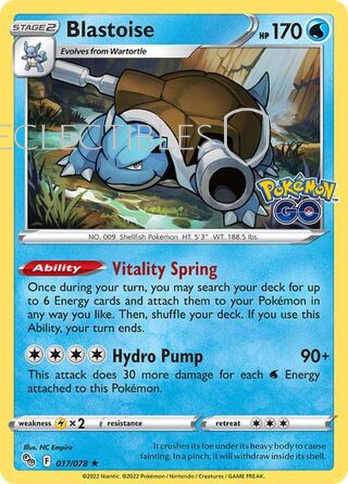 Pokemon Go 017/078 Blastoise Holo