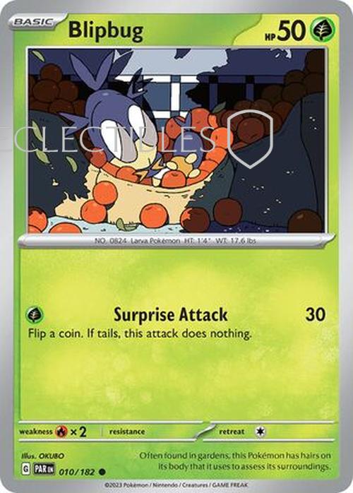 Pokemon Paradox Rift 010/182 Blipbug  Reverse Holo