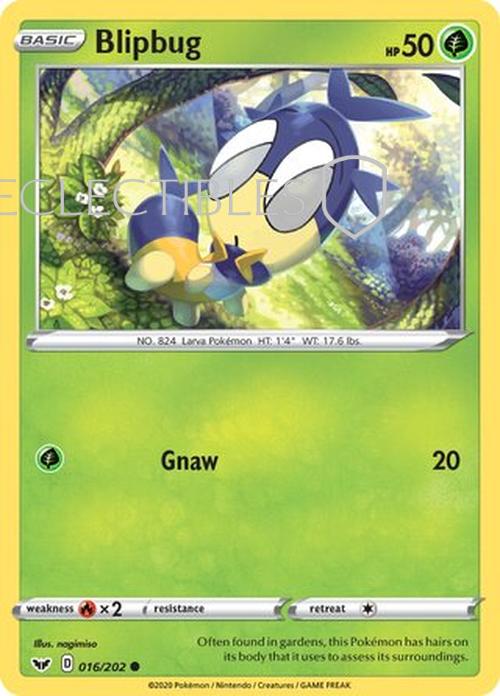 Pokemon Sword & Shield 016/202 Blipbug  Reverse Holo