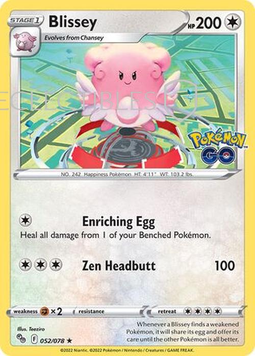 Pokemon Go 052/078 Blissey  Reverse Holo