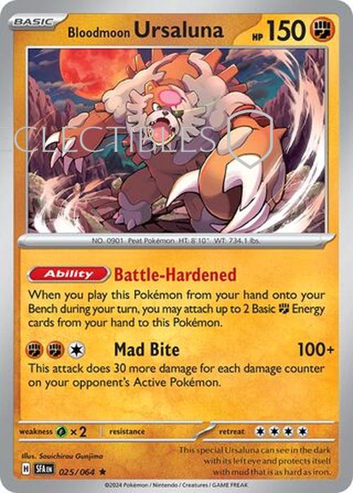 Pokemon Shrouded Fable 025/064 Bloodmoon Ursaluna Holo