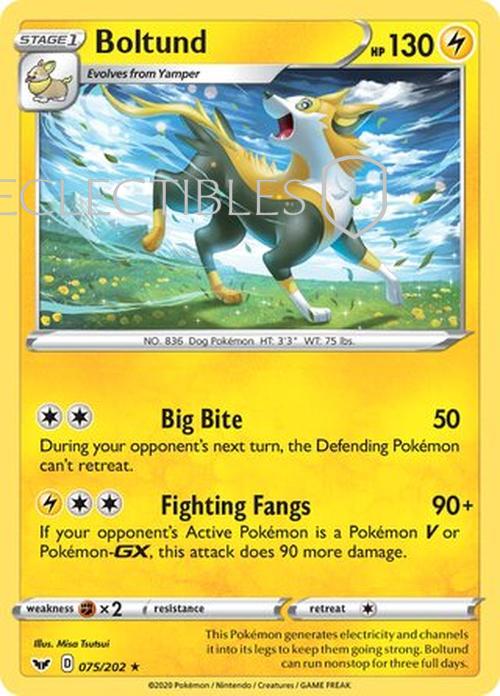Pokemon Sword & Shield 075/202 Boltund Holo