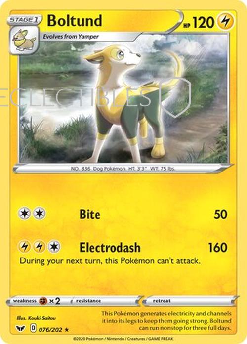 Pokemon Sword & Shield 076/202 Boltund Holo