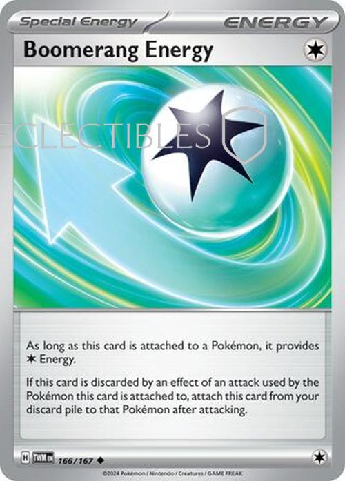 Pokemon Twilight Masquerade 166/167 Boomerang Energy  Reverse Holo