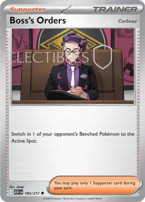 Pokemon Ascended Heroes 183/217 Bosss Orders  Reverse Holo