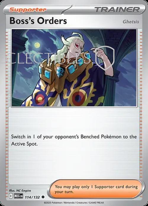Pokemon Mega Evolutions 114/132 Bosss Orders  Reverse Holo