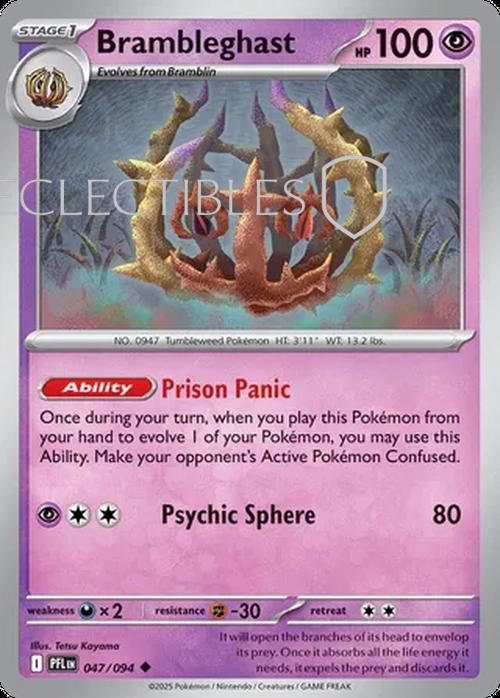 Pokemon Phantasmal Flames 047/094 Brambleghast  Reverse Holo