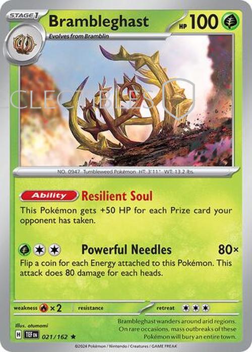 Pokemon Temporal Forces 021/162 Brambleghast Holo