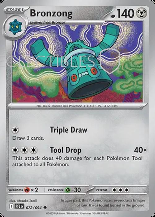 Pokemon Phantasmal Flames 072/094 Bronzong  Reverse Holo