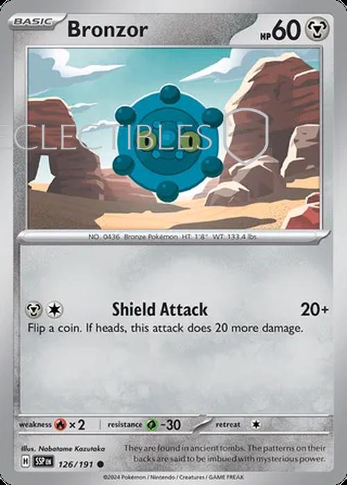 Pokemon Surging Sparks 126/191 Bronzor  Reverse Holo