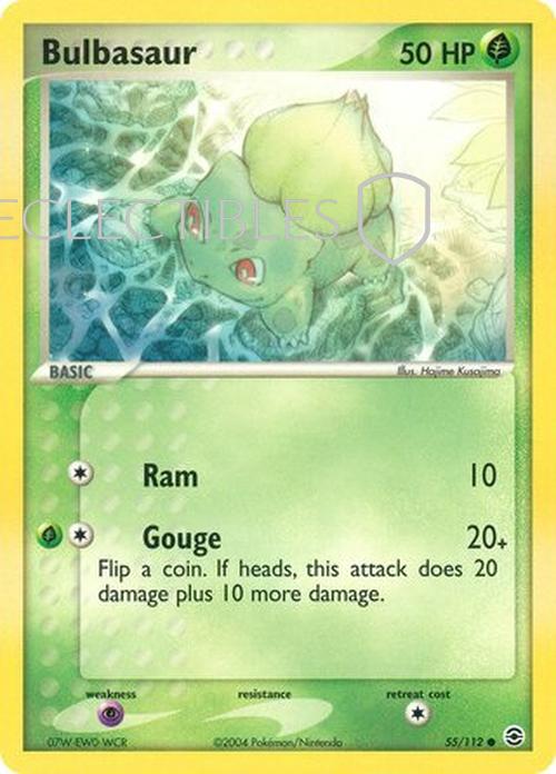 Pokemon EX FireRed & LeafGreen 055/112 Bulbasaur Reverse Holo