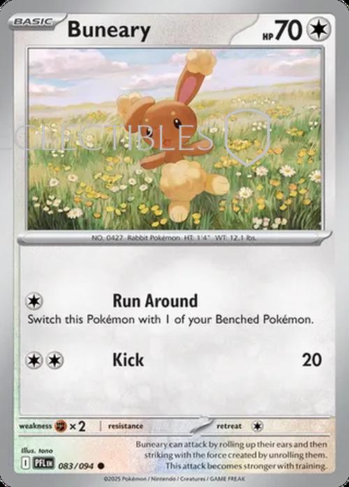 Pokemon Phantasmal Flames 083/094 Buneary  Reverse Holo