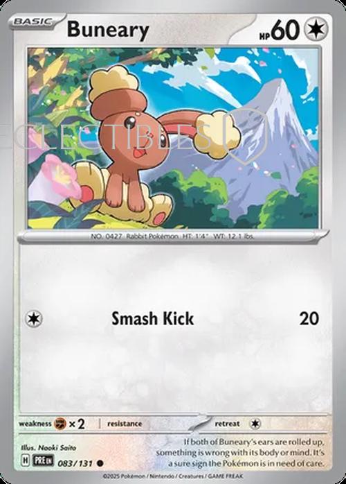 Pokemon Prismatic Evolutions 083/131 Buneary Reverse Holo