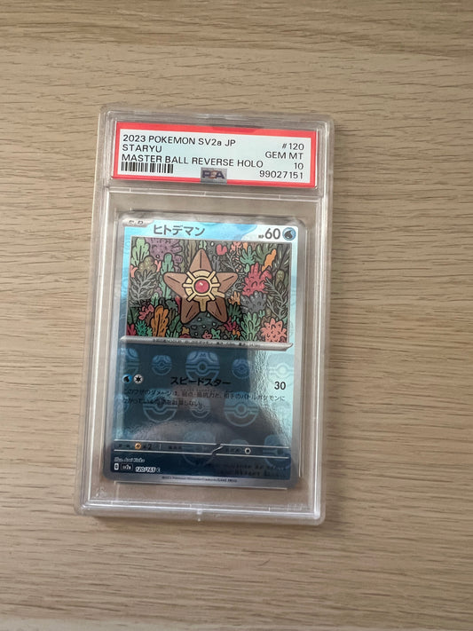PSA 10 120/165 Staryu Pokemon 151 Masterball Reverse Holo Japanese