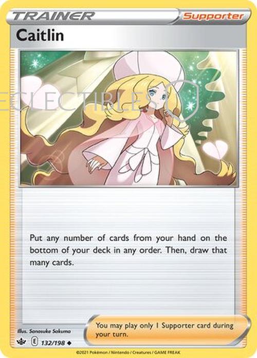 Pokemon Chilling reign 132/198 Caitlin  Reverse Holo