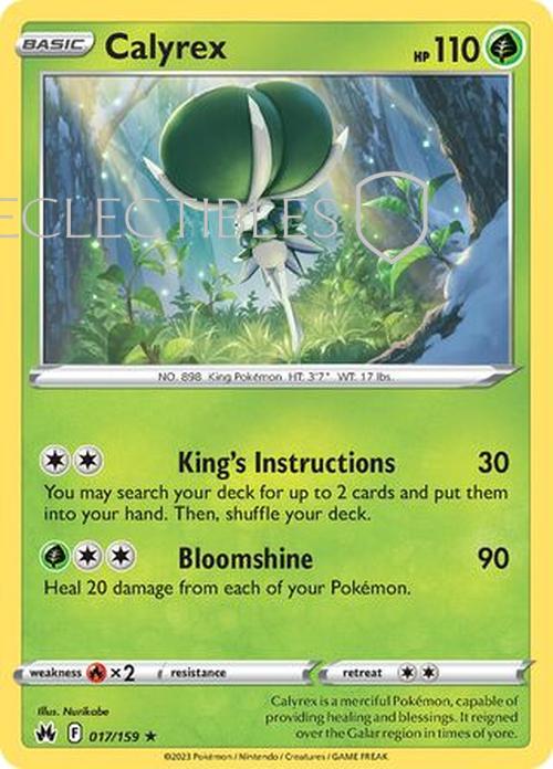 Pokemon Crown Zenith 017/159 Calyrex Holo