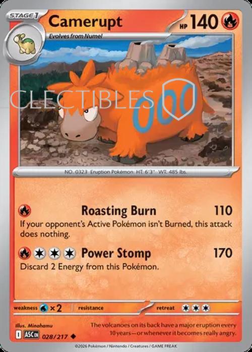 Pokemon Ascended Heroes 028/217 Camerupt  Reverse Holo