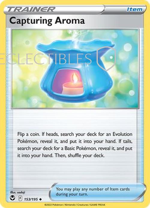 Pokemon Silver Tempest 153/195 Capturing Aroma  Reverse Holo