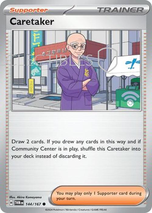 Pokemon Twilight Masquerade 144/167 Caretaker  Reverse Holo