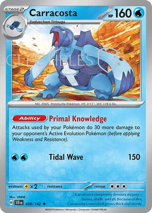 Pokemon Stellar Crown 038/142 Carracosta Holo