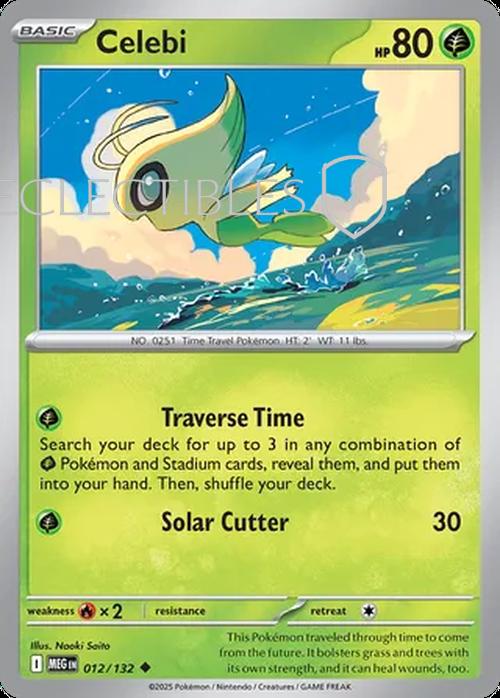 Pokemon Mega Evolutions 012/132 Celebi  Reverse Holo