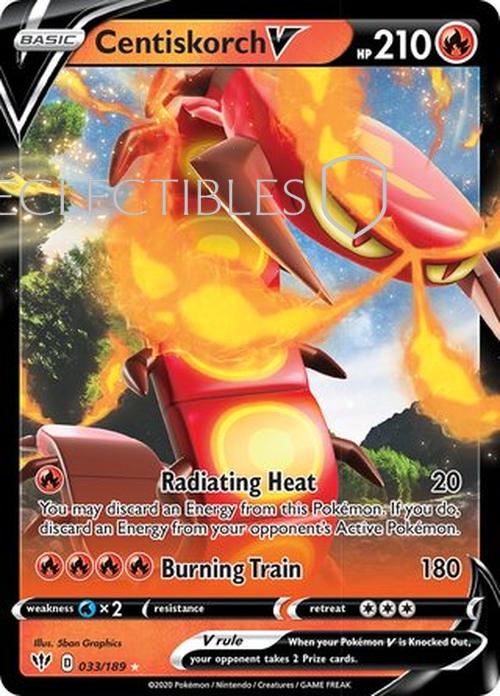 Pokemon Darkness Ablaze 033/189 Centiskorch V