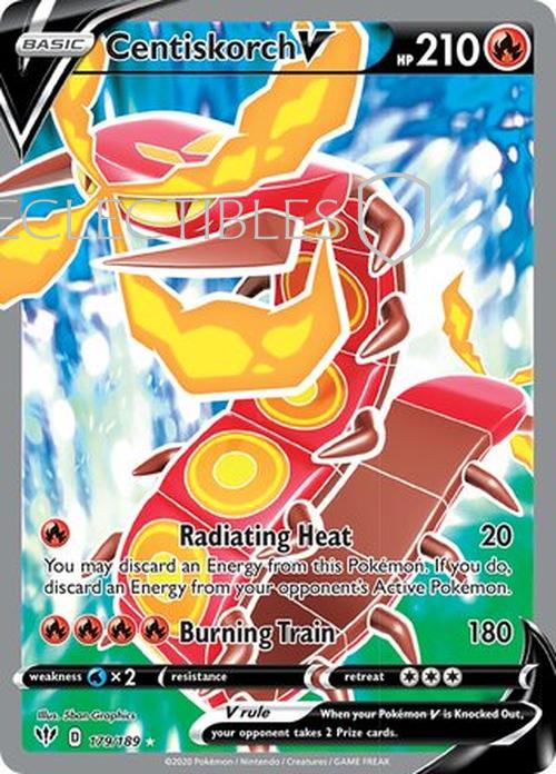 Pokemon Darkness Ablaze 179/189 Centiskorch V