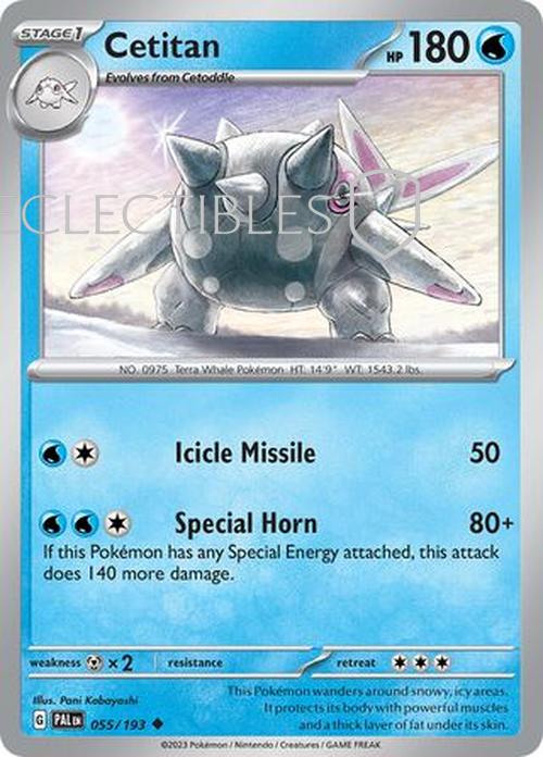 Pokemon Paldea Evolved  055/193 Cetitan  Reverse Holo