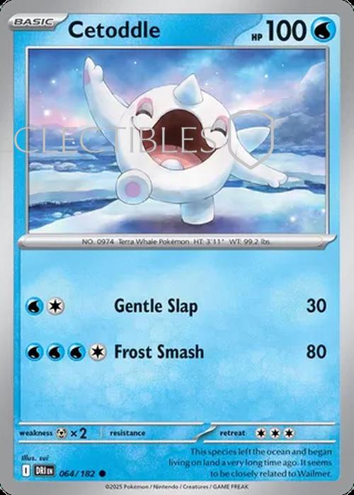 Pokemon Destined Rivals 064/182 Cetoddle  Reverse Holo