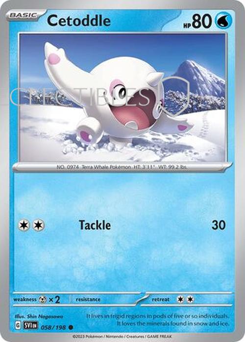 Pokemon Scarlet & Violet 058/198 Cetoddle  Reverse Holo