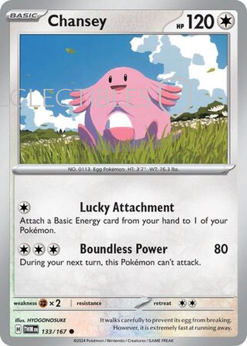 Pokemon Twilight Masquerade 133/167 Chansey  Reverse Holo