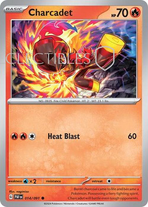 Pokemon Paldean Fates 014/91 Charcadet  Reverse Holo