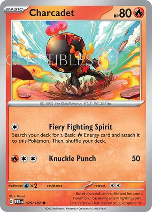 Pokemon Paradox Rift 026/182 Charcadet  Reverse Holo