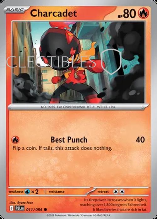 Pokemon pitch black 011/84 Charcadet  Reverse Holo