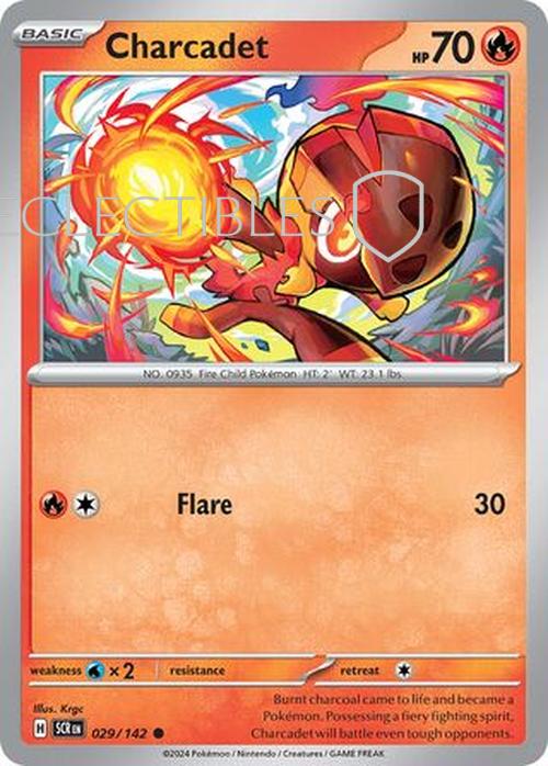 Pokemon Stellar Crown 029/142 Charcadet  Reverse Holo