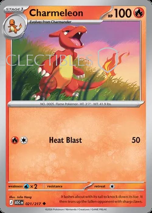 Pokemon Ascended Heroes 021/217 Charmeleon  Reverse Holo