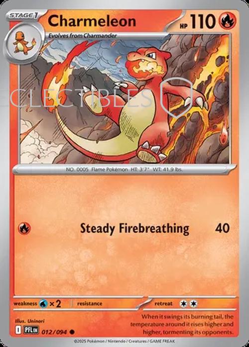 Pokemon Phantasmal Flames 012/094 Charmeleon  Reverse Holo