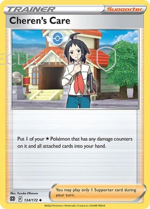Pokemon Brilliant Stars 134/172 Cheren's Care Reverse Holo