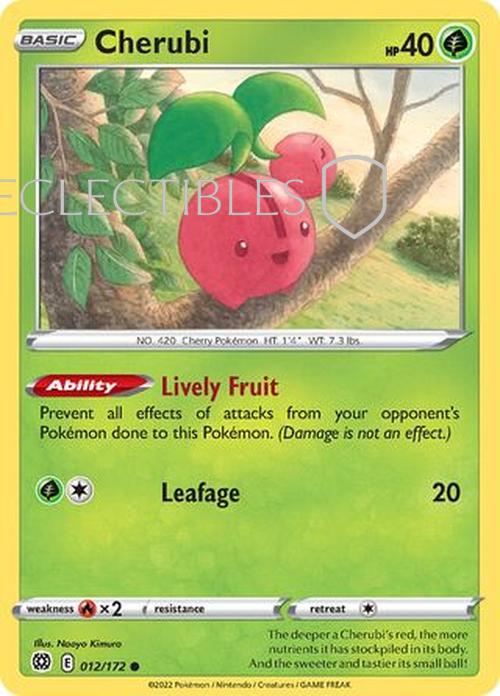 Pokemon Brilliant Stars 012/172 Cherubi  Reverse Holo